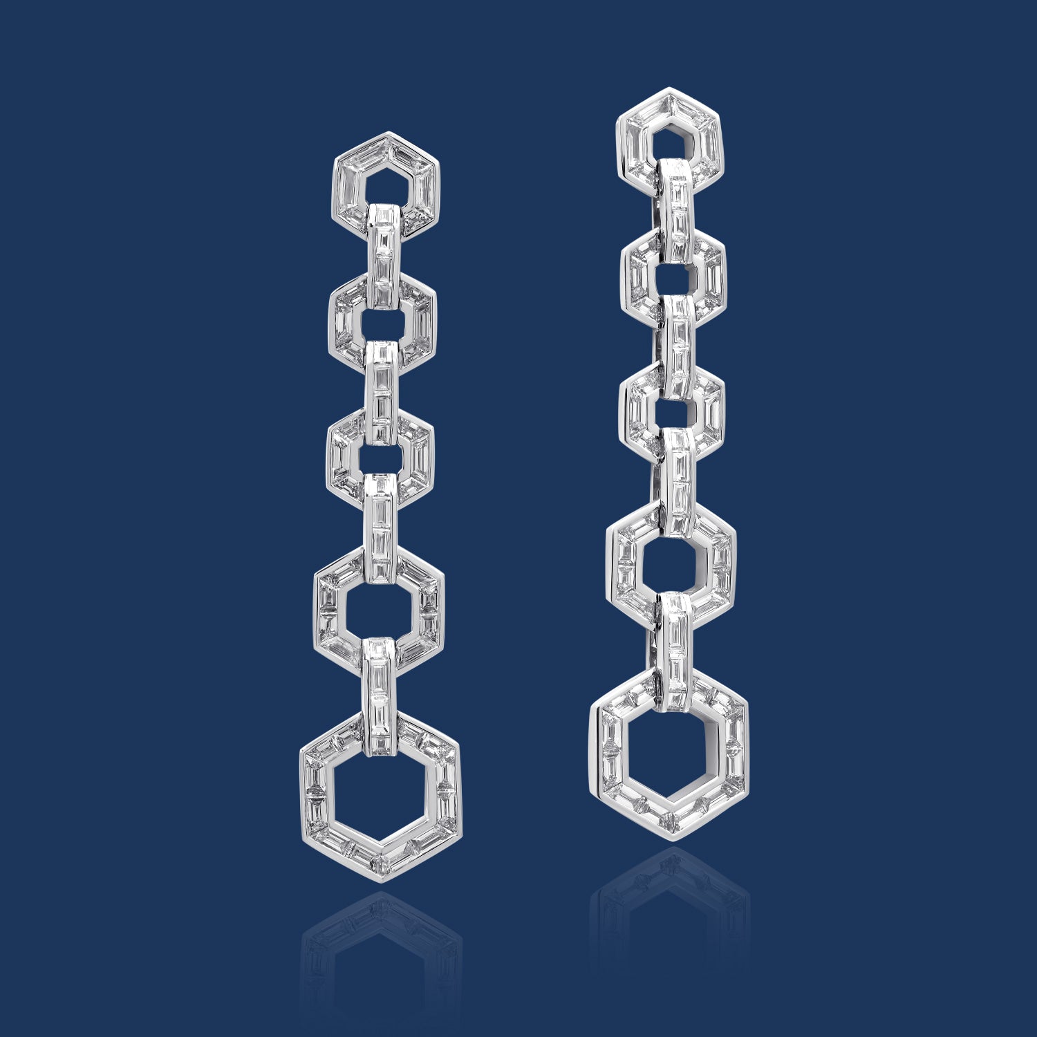 HONEY HONEY Full Set Diamond Long Earrings